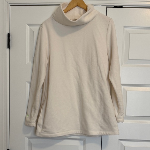 Dudley Stephens Cream Cobble Hill Turtleneck Vello Fleece - Picture 3 of 10
